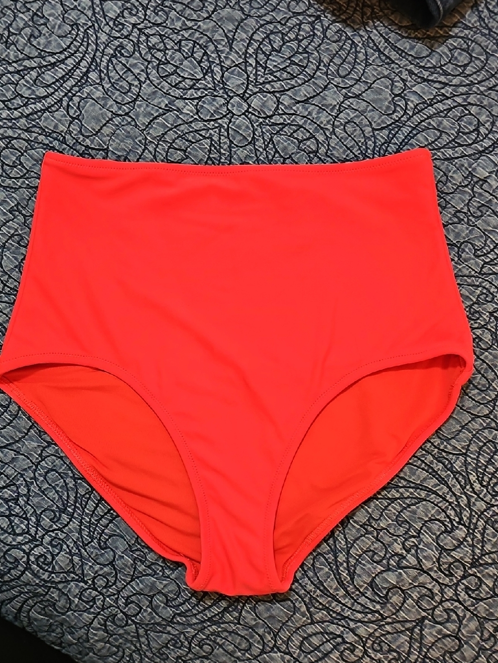 aerie High-Waist Bikini Bottoms in Coral